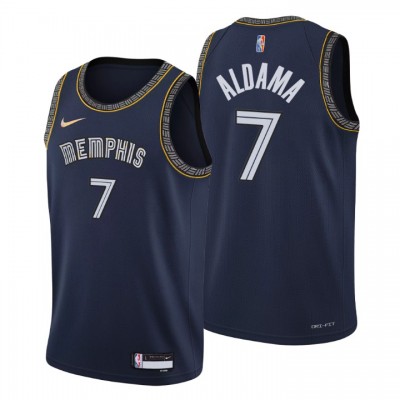Memphis Grizzlies #7 Santi Aldama Men's Nike Navy 202122 Swingman NBA Jersey - City Edition Men's